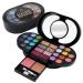 Color Nymph Travel Makeup Palette with Mulit-Colors Eyeshadows Concealer Body Glitter Lip Glosses Blush Highlighter Makeup Applicators And Mirror Black-2