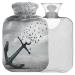 Naanle flying birds anchor hot water bottle with reference transparent hot water bottle 2l large hot hot water bottle for bed hand feet heat pain relief heat and cold therapy