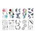 2 Week Flower Semi Permanent Tattoos for Women - 8 Large Sheets & Long-Lasting Juice Upgrade - Realistic Temporary Tattoo Stickers - Set of 10 Sheets - Buy Online on GoSupps.com