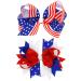 American Flag Hair Bow Clips For Girls 2 Pack Patriotic Independence Day Alligator Hair Pins Flower Hair Accessories for fourth of july