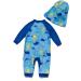 BONVERANO Baby Boys Swimsuit | Full-Length Zipper One Piece with UPF 50+ Sun Protection | 2-3 Years Sea | Toddler Bathing Suit - Buy Online on GoSupps.com