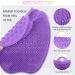 Non-Slip Shower Foot Scrubber Mat with Silicone Brush - Purple - Buy Online on GoSupps.com