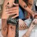 Tazimi Black Mountain Temporary Tattoos - 35 Sheets Waterproof Forest Sun Star Moon Space Designs for Men and Women | Body Art and Face Tattoos - Buy Online on GoSupps.com