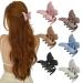 6 PCS Butterfly Hair Claw Clips - Non-slip Hair Jaw Clips Medium Butterfly Hair Clips Strong Hold Claw Clips for Women Girls Thick Thin Hair (Matte-color)