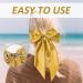 1 Piece of Long Streamer Hairpin With 1 Hair Ring and 2 Ribbon Hair Clips Bow Hair Accessories Solid Color French Hair Clips Birthday Party Accessories Simple and Versatile Hairpin (Yellow) - Buy Online on GoSupps.com