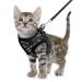 CatRomance Cat Harness and Leash, Escape Proof Kitten Harness and Leash Set for Walking S: Chest 10.5-11.5"|Weight 3.3-6.6 lbs Black