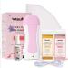 Roll on Wax Kit  WX BRAVEA Wax Roller Roll on Wax Warmer for Hair Removal  Soft Wax Depilatory Wax for Sensitive Skin  1 Rose Wax&1 Honey Wax for Brazilian Wax  100 Wax Strips&1 Post Wax Oil for Women and Men