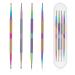 Jeffdad 4 piece Dotting Pen Set Professional Stainless Steel Strass Nail Art Dotting Tools Dual-Ended Strass Picker Several Sizes Nail Design Tool Point Park For Nail DIY Decoration (BUND)
