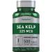 Piping Rock Sea Kelp Iodine Supplement | 225 mcg | 500 Tablets | Non-GMO Gluten Free