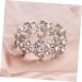 Ultechnovo Women's Rhinestone Wedding Tennis Bracelet - 2-Stone Whitewash Pearl Cuff - Fine Silver Wristband 6.5*3cm - Buy Online on GoSupps.com