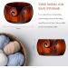 Willbond Wooden Yarn Bowl - Handmade 6x3 inch Knitting & Crochet Holder with Holes for DIY Accessories - Buy Online on GoSupps.com