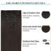 Doores Clip-In Extensions - 22 Dark Brown Remy Real Hair 9 Pieces 150g - Thick Natural Straight Extensions - Buy Online on GoSupps.com