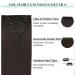 Doores Clip-In Extensions | Real Dark Brown 50cm 20 Inch Remy Hair Extensions | 9 Pieces 150g | Natural Thick Straight Hair - Buy Online on GoSupps.com