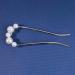 Yheakne Pearl Hair Slide - Vintage Brass Hair Clip Pin for Women & Girls | 2 Prong Silver Hair Stick & Bun Holder Accessories - Buy Online on GoSupps.com