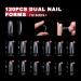 Pieces Dual Nail Forms Set - 120 Quadratical Shape Poly Gel Extension Kit with Clips Brush Picker & File for DIY Nail Art & Salon Design - Buy Online on GoSupps.com