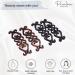 Parcelona French Little Hearts Shell Black Small Celluloid Acetate Side Slide Barrette Snap on Hair Clips (4 Pack) - Buy Online on GoSupps.com