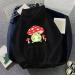 Cute Frog Mushroom Hoodie for Women | Long Sleeve Drawstring Sweatshirt with Pockets | Casual Top in Black | Size Medium - Buy Online on GoSupps.com