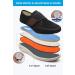 CBMTCR Men's Wide Width Walking Shoes - Adjustable Closure, Lightweight for Diabetic Swollen Feet - 10.5 Wide Dk-black - Buy Online on GoSupps.com