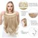 SARLA 18 Inch Invisible Wire Hair Piece Curly Wavy Synthetic Hair Extension - Black Brown - Buy Online on GoSupps.com