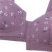 Lyaart Large Size Non-Steel Ring Back Lifting Bra - Soft Front Open Buckle for Daily Sleep - 105B in Purple-Gray - Buy Online on GoSupps.com