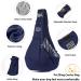 Petcute Sling Dog Carrier Bag for Small Dogs - Adjustable Padded Shoulder Strap Safety Buckle Front Pocket - Comfortable & Stylish Blue Pet Hand Spinning Carrier - Buy Online on GoSupps.com