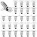 Schnuller clips 50 pieces metal pacifier clips baby pacifier chains clip booklet clips Nuckel clip for children baby pacifier hook baby car toy holder silver
