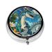 Cute Dinosaurround Pill Box 3 Compartment Round Pill Box Organizer Portable Travel Pill Box for Traveling.