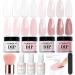 AZUREBEAUTY Dip Powder Nail Kit Starter 4 Colors Clear Pink Glitter Neutral Skin Transparent 12 PCS Dipping Powder Set All Seasons French Nail Art Base Top Coat Activator Liquid Manicure DIY Salon
