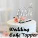 Elegant Silver Mr & Mrs Cake Topper - Wedding Engagement & Anniversary Decoration | Strass Adorned Tortendeko for Celebrations - Buy Online on GoSupps.com
