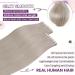 Shop Laavoo Real Hair Tape Extensions - Platinum Blonde Invisible Skin Wefts | 20 Pcs 35cm #60 40g for Ultimate Volume - Buy Online on GoSupps.com