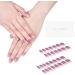 Danni & Toni Half Hardened Gel Nail Films - Pink Glitter Gradation Shiny Nail Stickers | 30 Semi-Hardened Wraps - Canvas of Sparkles - Buy Online on GoSupps.com