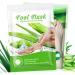 2 pairs of foot mask cornea socks dead and effective foot care for tender feet exfoliating foot mask for men and women (Vera) green