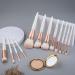EVRCHEGIA 12pcs White Makeup Brush Set - Premium Eye Shadow, Eyebrows, Eyeliner, Concealer, Lip Liner & Foundation Brushes - Cruelty-Free Synthetic Fiber Bristles - Travel-Friendly - Buy Online on GoSupps.com