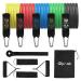 Glymnis Resistance Band Set Expander Resistance tapes 11 PCs with 5 fitness straps door anchors handle ankle straps up to 100lbs for strength training physiotherapy body formation
