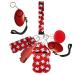 PUEZOKLY 10pack Keychains Kit for Girls with Personal Sirens Set Give mom Women Gift Red Style
