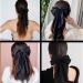 Black Hair Bow Black Bow Hair Clip for Women Solid Color Bow Hair Clips with Long Ribbon French Black Bow Hair Clip Soft Satin Silky Hair Bows Cute Gifts for Women Girls - Buy Online on GoSupps.com