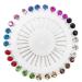 Honbay 30PCS Hijab Pins with Safety Caps Colorful Crystal Rhinestone Ball Muslim Hijab Scarf Pins Brooch Pins Scarf Shawl Sweater Cardigan Safety Pins Wedding Pins Sewing Snag-Free Pins (A)