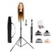HYOUJIN Metal Adjustable Wig Head Stand Tripod for Mannequin Head - Black - Buy Online on GoSupps.com