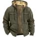 Hanxiulin Men's Oversize Fleece Jacket - Lightweight Quilted Plush Hoodie | Cuddly Outdoor Coat in Green (3XL) - Buy Online on GoSupps.com