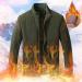 Hanxiulin Men's Oversized Warm Plush Jacket - Winter Parka & Casual Sweat Fleece Coat in 3XL Green - Buy Online on GoSupps.com