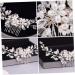 DOITOOL Pearl Comb Hairpin Comb Pearl Hair Pin Bridal Side Hair Comb Decorative Hair Combs Crystal Headpiece Rhinestone Bobby Pins Bride Hair Comb White Wedding Hair Accessories - Buy Online on GoSupps.com