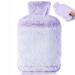 BOLEi Hot Water Bottle with Luxury Cosy Faux Fur Cover Leakproof 2L Large Hot Water Bag for Neck Shoulder Pain and Hand Feet Warmer Ideal for Women Seniors & Children (Purple) Violett
