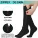 2 Pairs Zipper Compression Socks 15-20 mmHg Closed Toe for Women/Men - Multicolor S/M - Buy Online on GoSupps.com