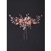 Deniferymakeup Rose Gold Hair Clip Pin Bridal Rhinestone Crystals Flower Hair Pins Set for Bride Women Girl - Buy Online on GoSupps.com