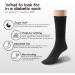 Silky Toes Women's Bamboo Diabetic Crew Socks 3-Pack - Black, Plus Sizes 9-11 - Buy Online on GoSupps.com