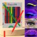 SOMGKINE 12 Pieces UV Eyeliner Set UV Glow Matte Eyeliner Colored Eyeliner Neon Matte Eyeliner Set Waterproof and Smudgeproof Durable for Daily Use and Halloween Christmas
