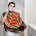 Pizza Print Beard Bib Apron for Men | Hair Catcher & Beard Trimming Cape | Perfect Grooming Accessory - Buy Online on GoSupps.com
