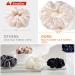 Silk Scrunchies Pure Silk Scrunchies - 100% Silk Hair Tie Silk Ponytail Holder Elastics No Crease Gentle Soft Hair Scrunchie 2pcs black+pink - Buy Online on GoSupps.com