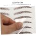 Baluue 9 Sheets Eyebrow Transfer Stickers 6d Eyebrows Stickers Eyebrow Grooming Sticker 21x14.7cm Brown - Buy Online on GoSupps.com