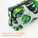 Lparkin Linen Pen Bag - Leaf Pattern Large Capacity Case for Office & Cosmetics - Eco-Friendly Green Pencil Tetui for Students - Buy Online on GoSupps.com